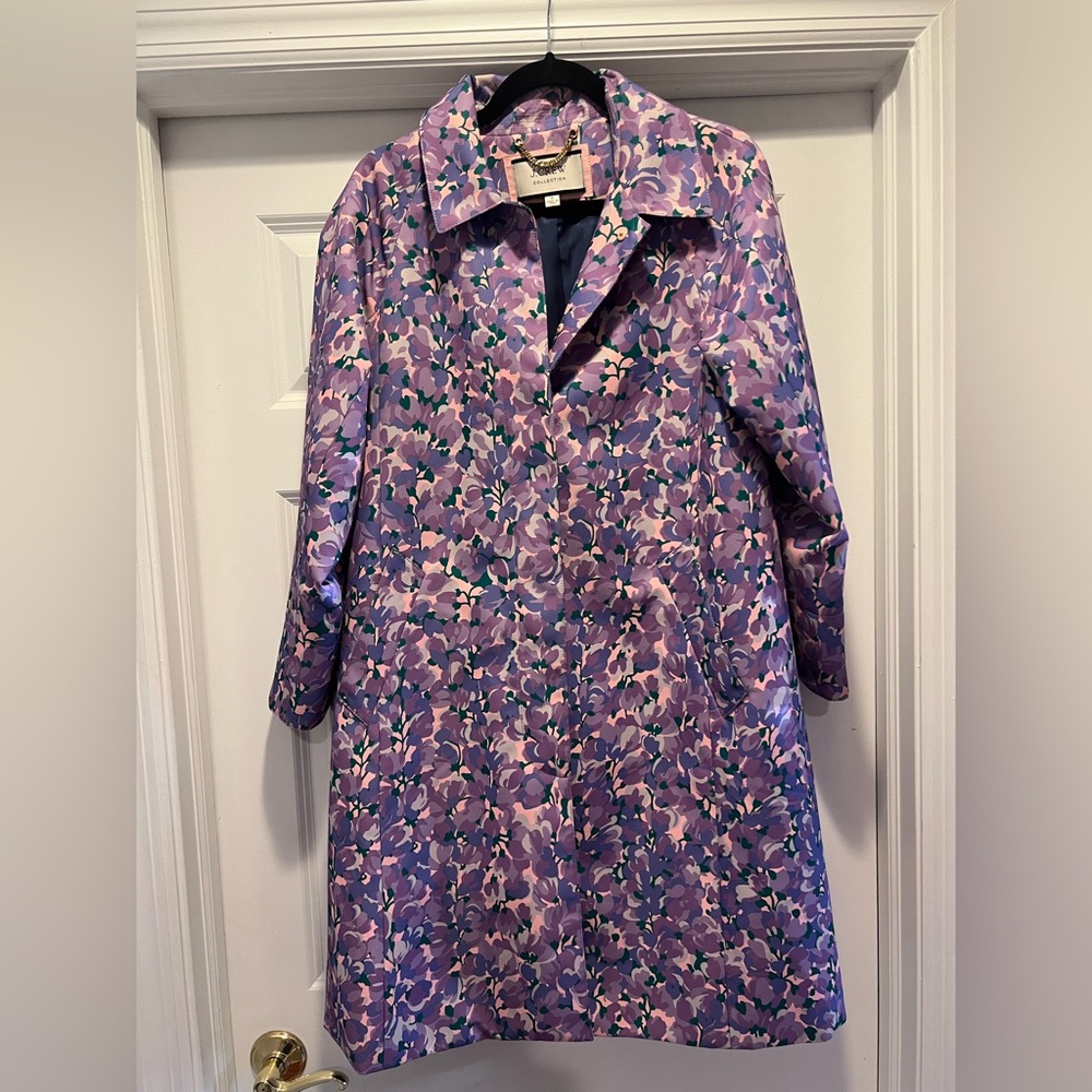 J. Crew Purple and Blue Floral Jacket